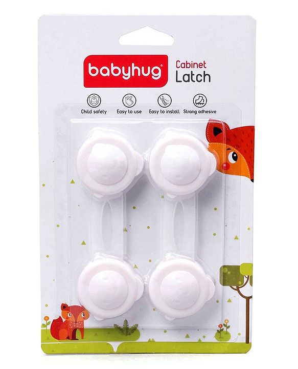 Babyhug Cabinet Latch Pack Of 2 - White