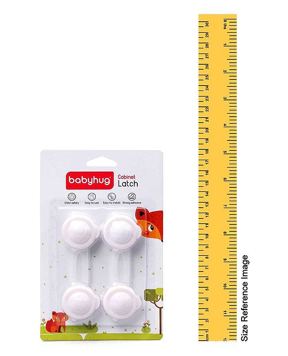 Babyhug Cabinet Latch Pack Of 2 - White