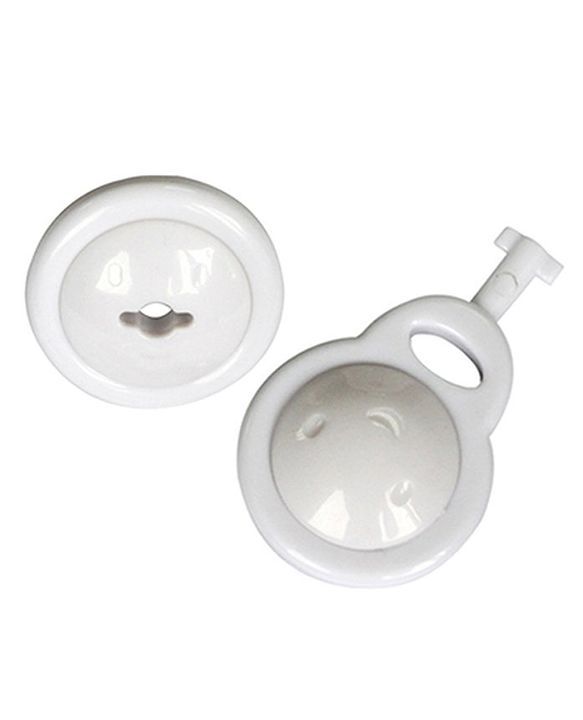 Babyhug 2 Pin Plug Protector Set Of 6 With Locking Key - White