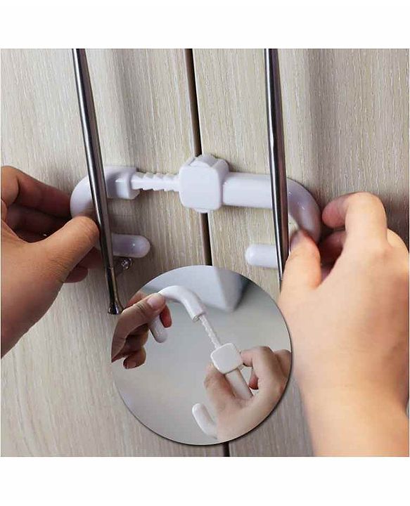 Babyhug Slide Door Lock - White