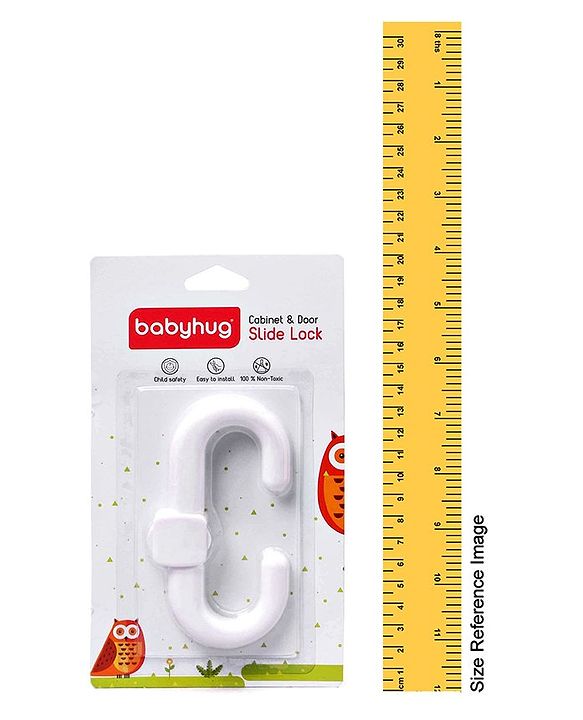 Babyhug Slide Door Lock - White