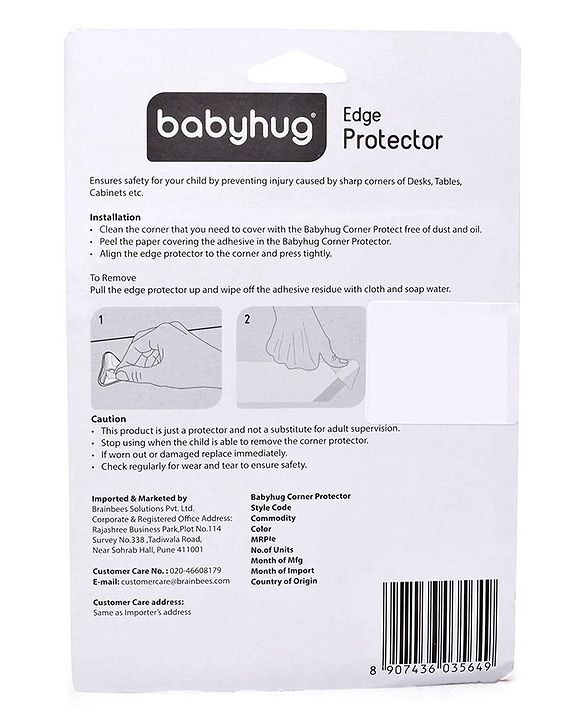 Babyhug Corner Edge Protector Pack Of 4 - White