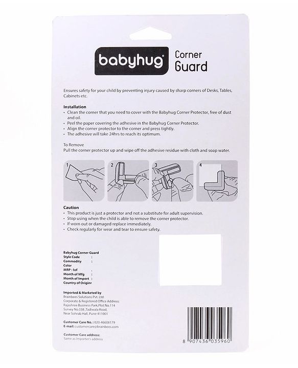 Babyhug Corner Edge Protector Pack Of 4 - Brown