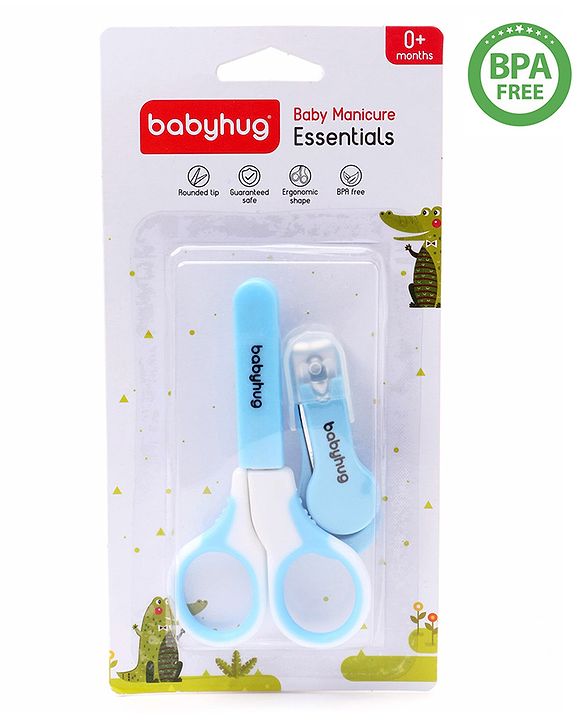 Babyhug Scissors & Nail Clipper Set - Sky Blue