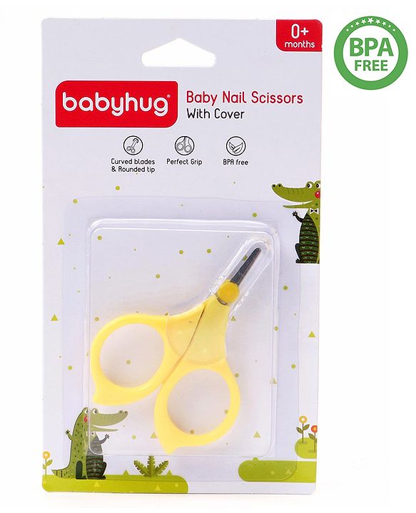 Babyhug Nail Scissor With Cover - Yellow