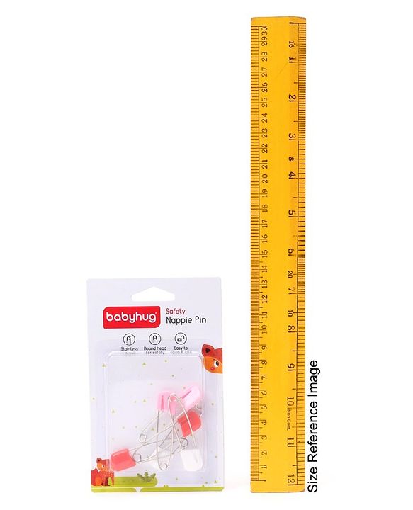 Babyhug-Baby Safety Pins - Multicolor - 14 x 9 cm White