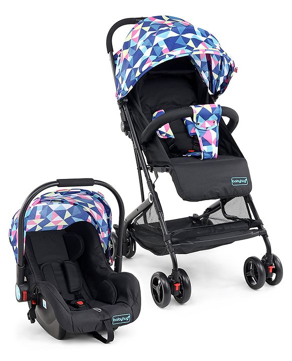 Babyhug Opera Travel System - Black Pink Blue