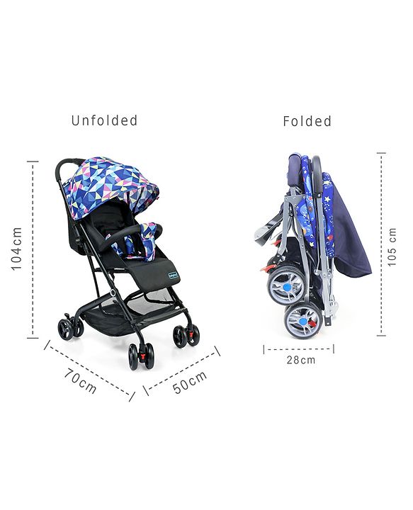 Babyhug Opera Travel System - Black Pink Blue