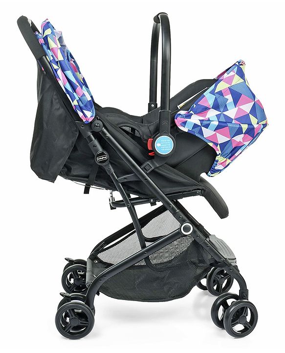 Babyhug Opera Travel System - Black Pink Blue