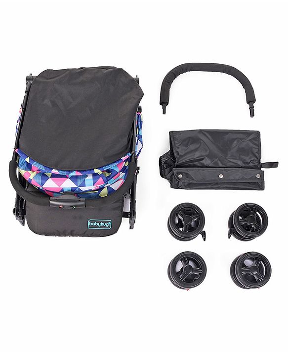 Babyhug Opera Travel System - Black Pink Blue