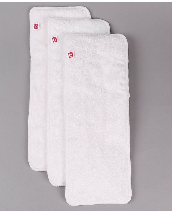 Babyhug Reusable Nappies Insert Pack of 3 - White