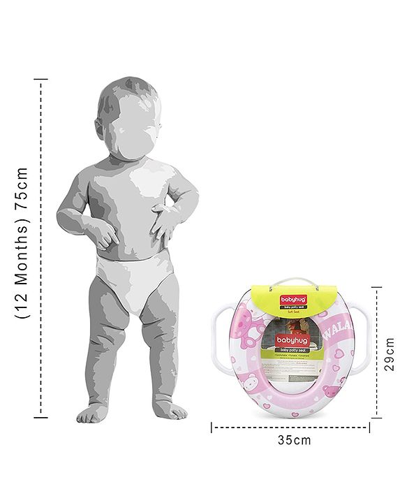 Babyhug Baby Potty Seat Heart print - Pink