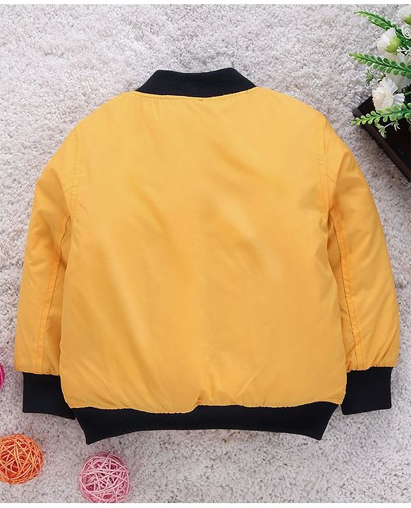 Babyhug Full Sleeves Jacket 5 Patch - Yellow