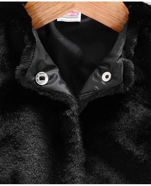 Babyhug Sleeveless Winter Wear Shrug - Black