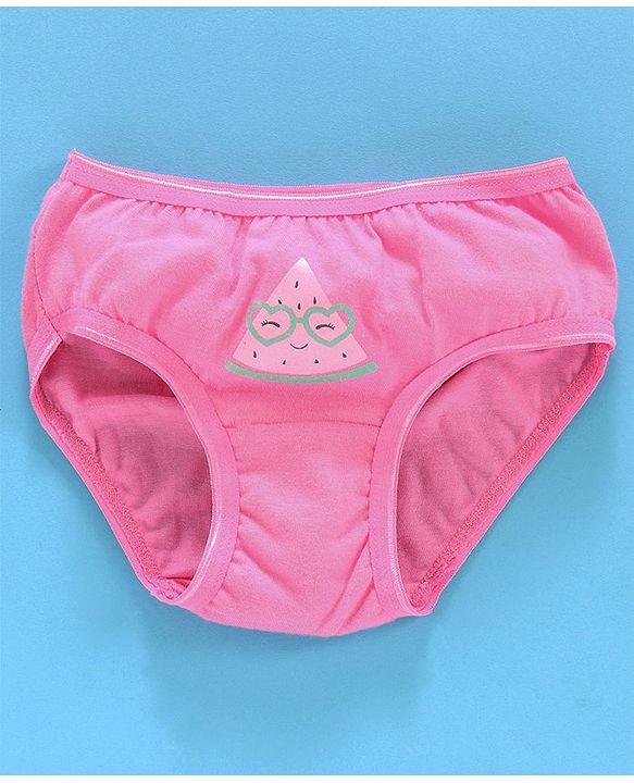 Babyhug Cotton Panties Watermelon Print Pack Of 2 - Pink