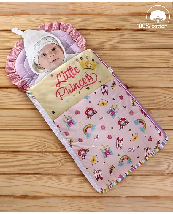 Baby Sleeping cum carrying Nest Bag (Pink, 0-6 Months) – Moms Home