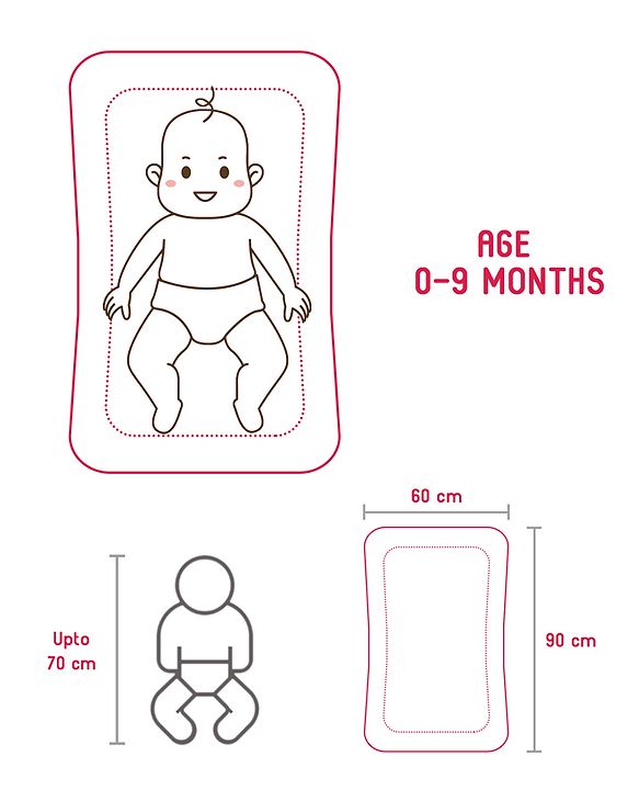 Babyhug Premium Cotton Gadda Set With Mosquito Net Jungle Theme - Multicolor