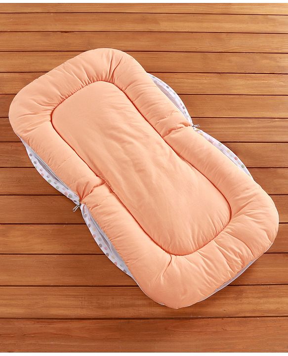 Babyhug Premium Cotton Gadda Set With Mosquito Net Jungle Theme - Multicolor