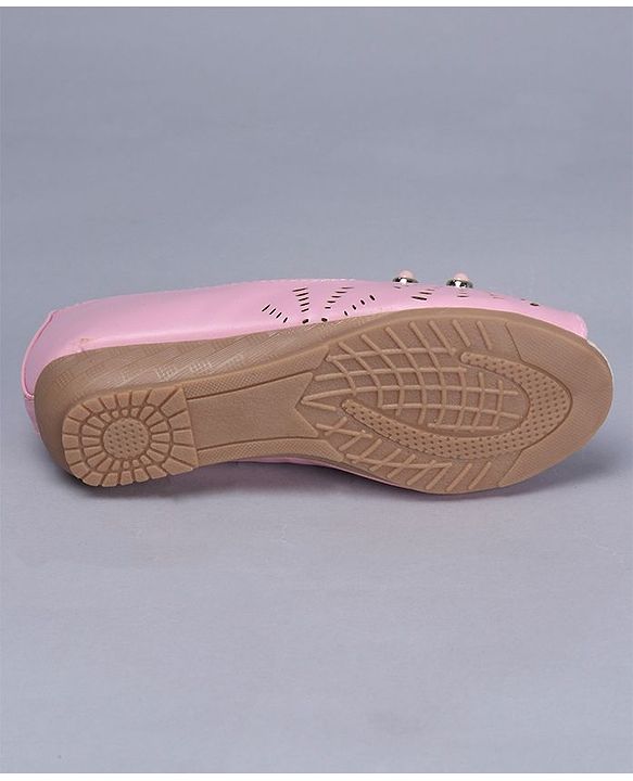 Cute Walk by Babyhug Peeptoes Bead Design - Light Pink