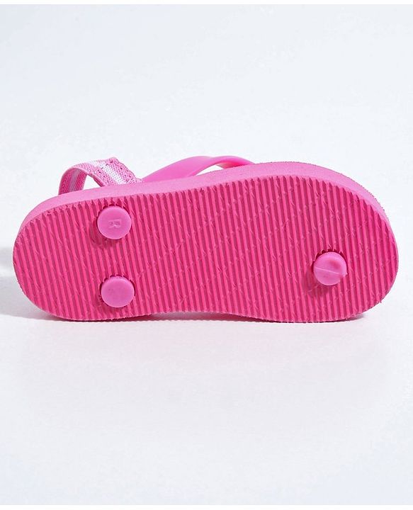 Cute Walk by Babyhug Flip Flops With Back Strap Mickey & Minnie Print - Pink