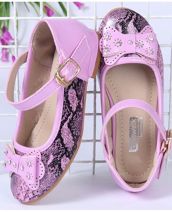 Cute Walk by Babyhug Party Wear Embellished Bellies - Pink