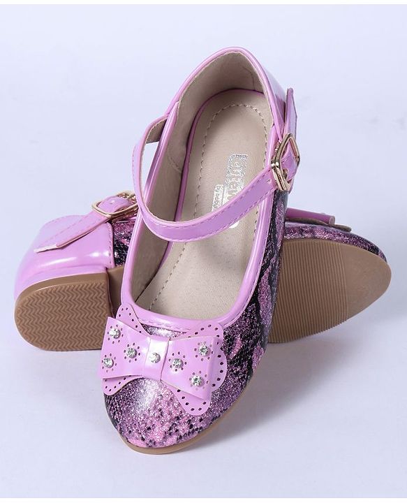 Cute Walk by Babyhug Party Wear Embellished Bellies - Pink