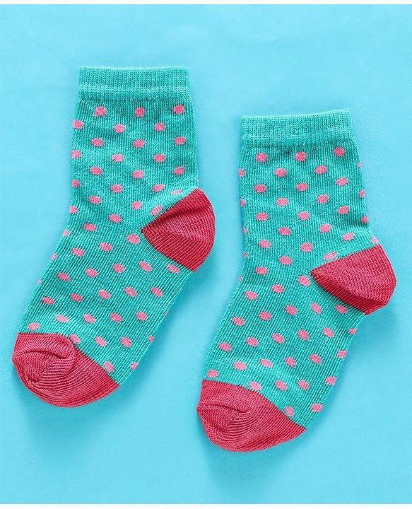 Cute Walk By Babyhug Non Terry Antibacterial Socks Polka Dot Design Pack Of 3 - Multicolor