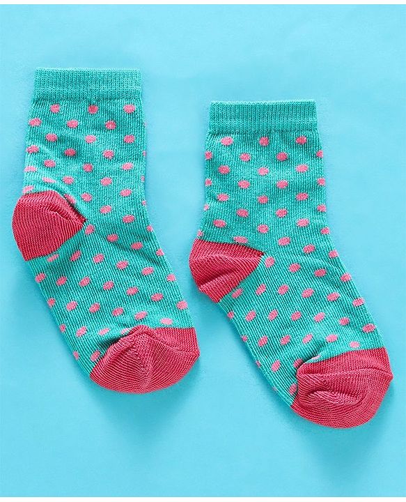 Cute Walk By Babyhug Non Terry Antibacterial Socks Polka Dot Design Pack Of 3 - Multicolor