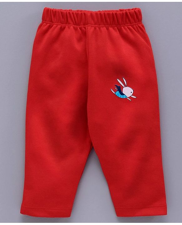 Babyhug Clothing Gift Set Bunny Print Red- 5 Pieces