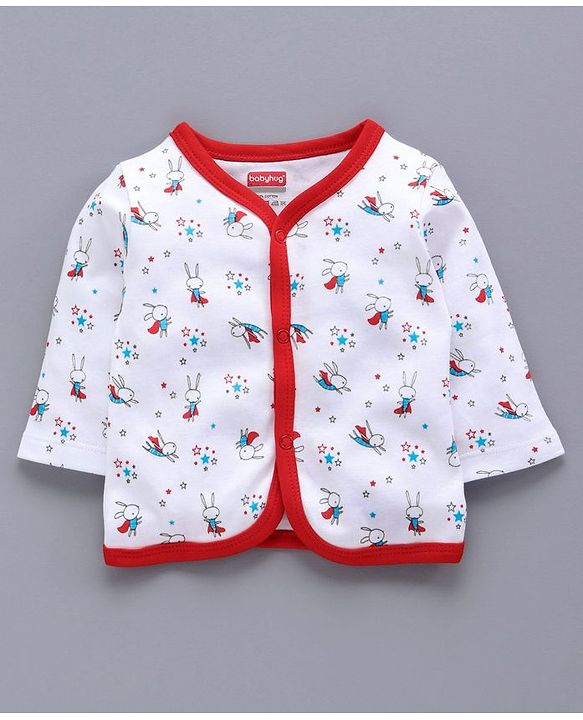 Babyhug Clothing Gift Set Bunny Print Red- 5 Pieces