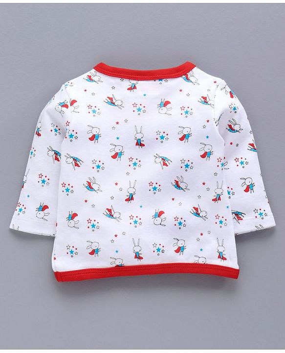 Babyhug Clothing Gift Set Bunny Print Red- 5 Pieces