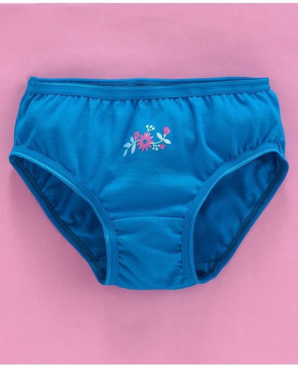 Babyhug Cotton Panties Floral Print Pack Of 2 - Teal