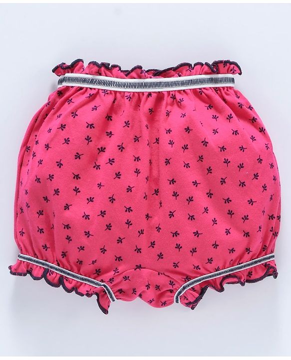 Babyhug Printed Cotton Bloomers Pack of 2 - Fuchsia Navy Blue