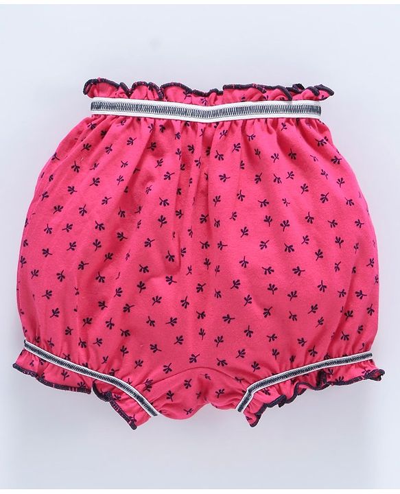 Babyhug Printed Cotton Bloomers Pack of 2 - Fuchsia Navy Blue