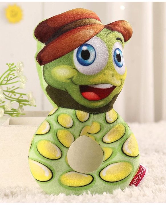 Babyhug Snake Face Rattle With Sound - Green