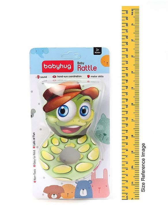 Babyhug Snake Face Rattle With Sound - Green