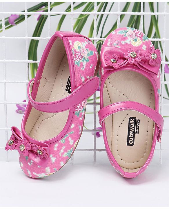 Cute Walk by Babyhug Bellies Floral & Bow Motif - Pink