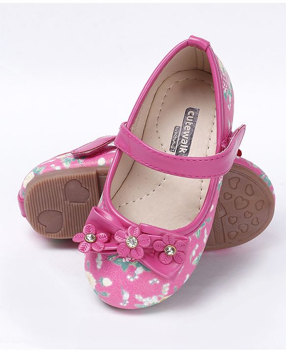 Cute Walk by Babyhug Bellies Floral & Bow Motif - Pink