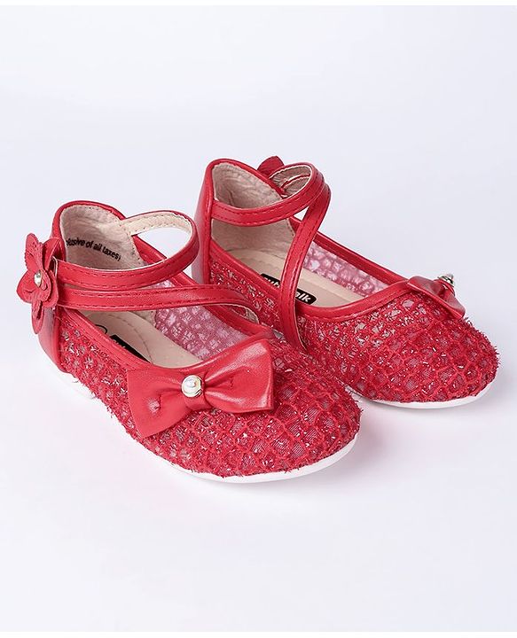 Cute Walk by Babyhug Bellies Bow Applique - Red