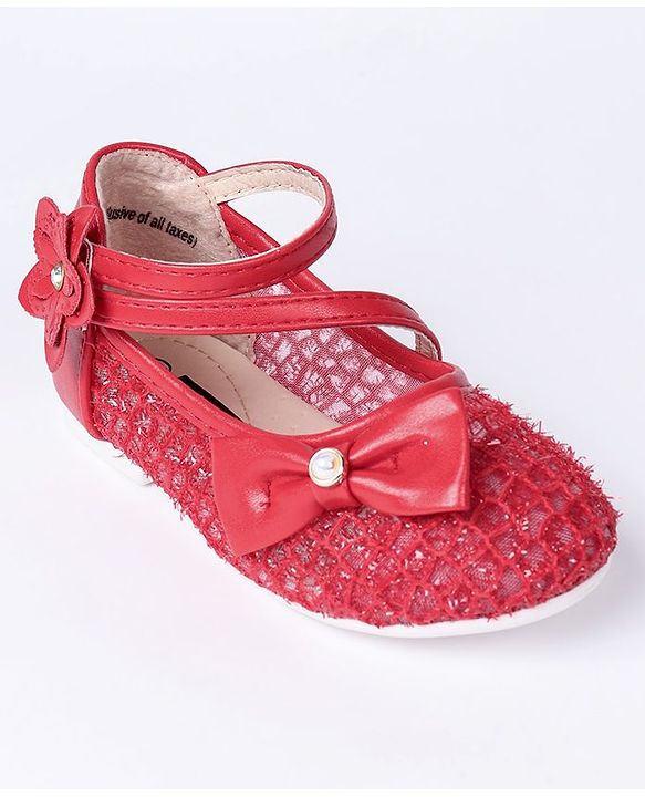 Cute Walk by Babyhug Bellies Bow Applique - Red