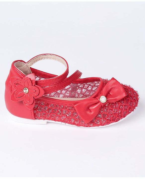 Cute Walk by Babyhug Bellies Bow Applique - Red