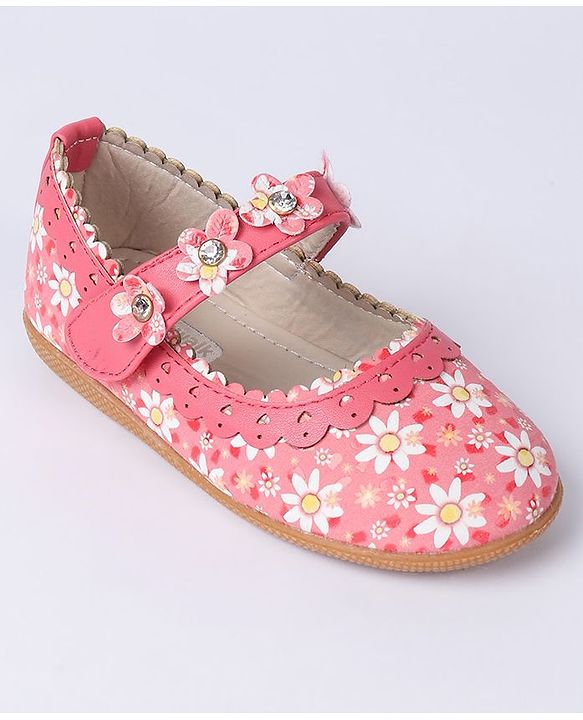 Cute Walk by Babyhug Floral Motif Bellies - Red
