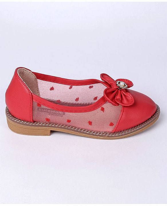 Cute Walk by Babyhug Stone Embellished Bellies - Red