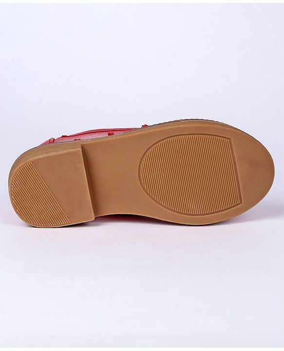 Cute Walk by Babyhug Stone Embellished Bellies - Red