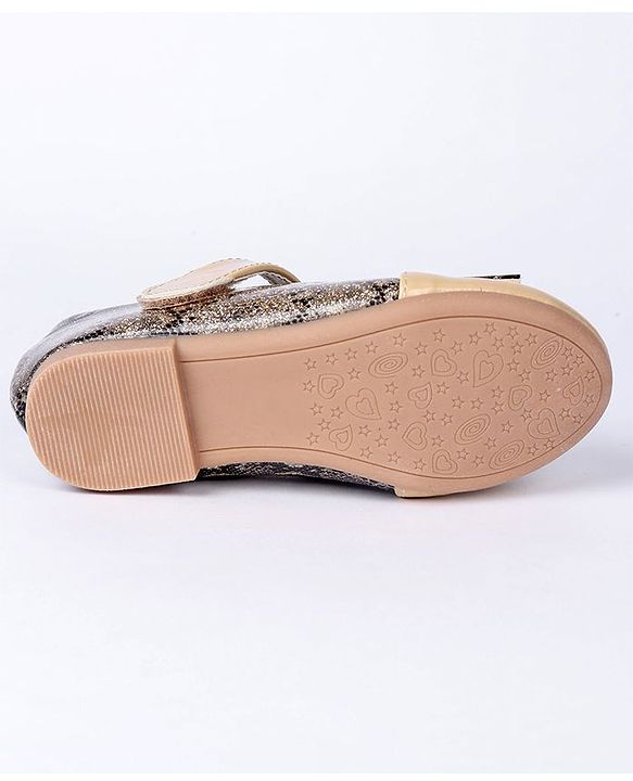 Cute Walk by Babyhug Party Wear Bellies With Bow Motif - Beige