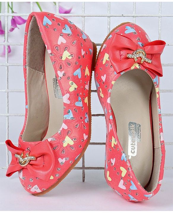 Cute Walk by Babyhug Bellies Heart Print - Coral