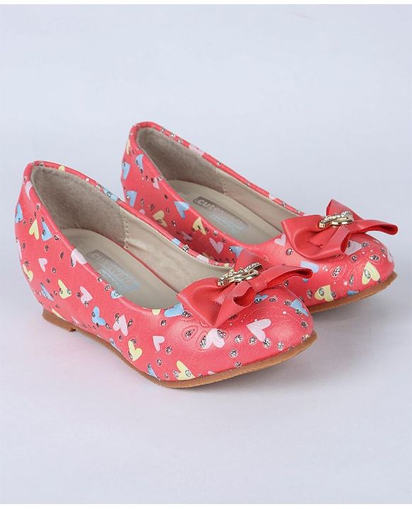 Cute Walk by Babyhug Bellies Heart Print - Coral