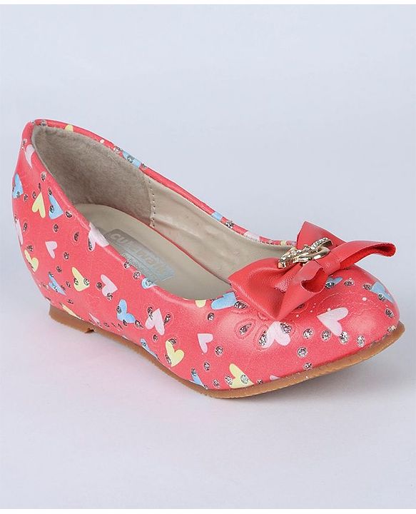 Cute Walk by Babyhug Bellies Heart Print - Coral