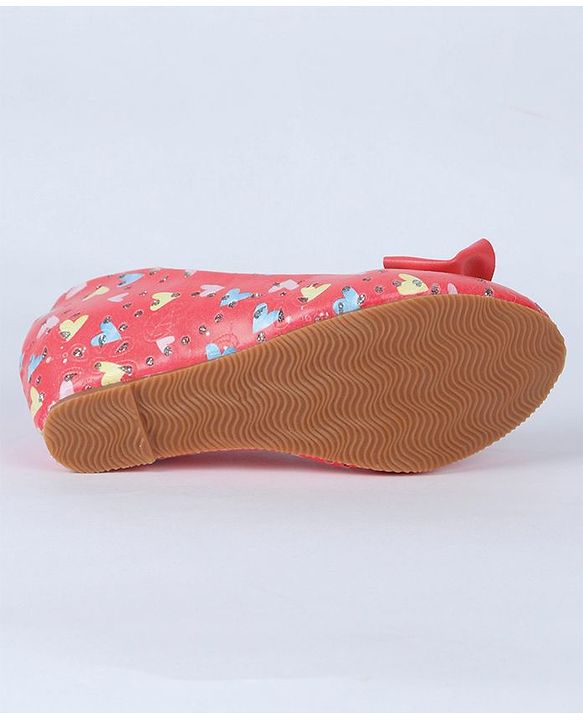 Cute Walk by Babyhug Bellies Heart Print - Coral
