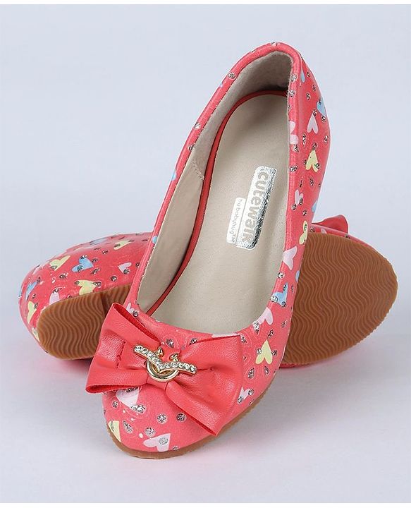 Cute Walk by Babyhug Bellies Heart Print - Coral